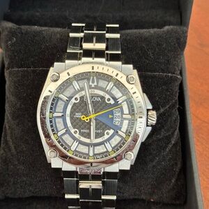Bulova Precisionist Black and Silver Watch